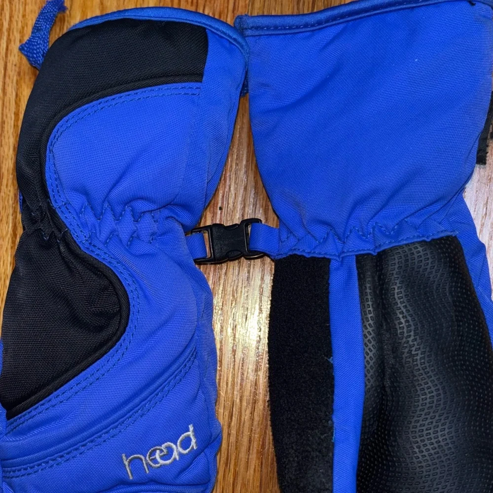 Head Insulated Mittens Size Small Blue Like New